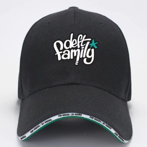 CASUALS Caps Black Style Logo Deft Family (New)
