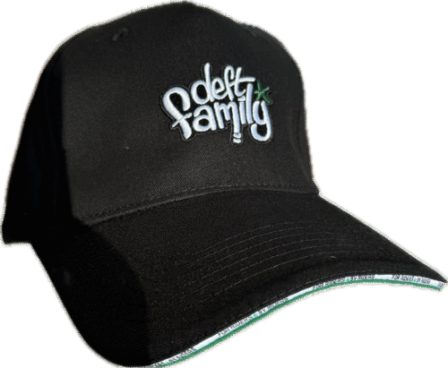 CASUALS Caps Black Style Logo Deft Family (New)